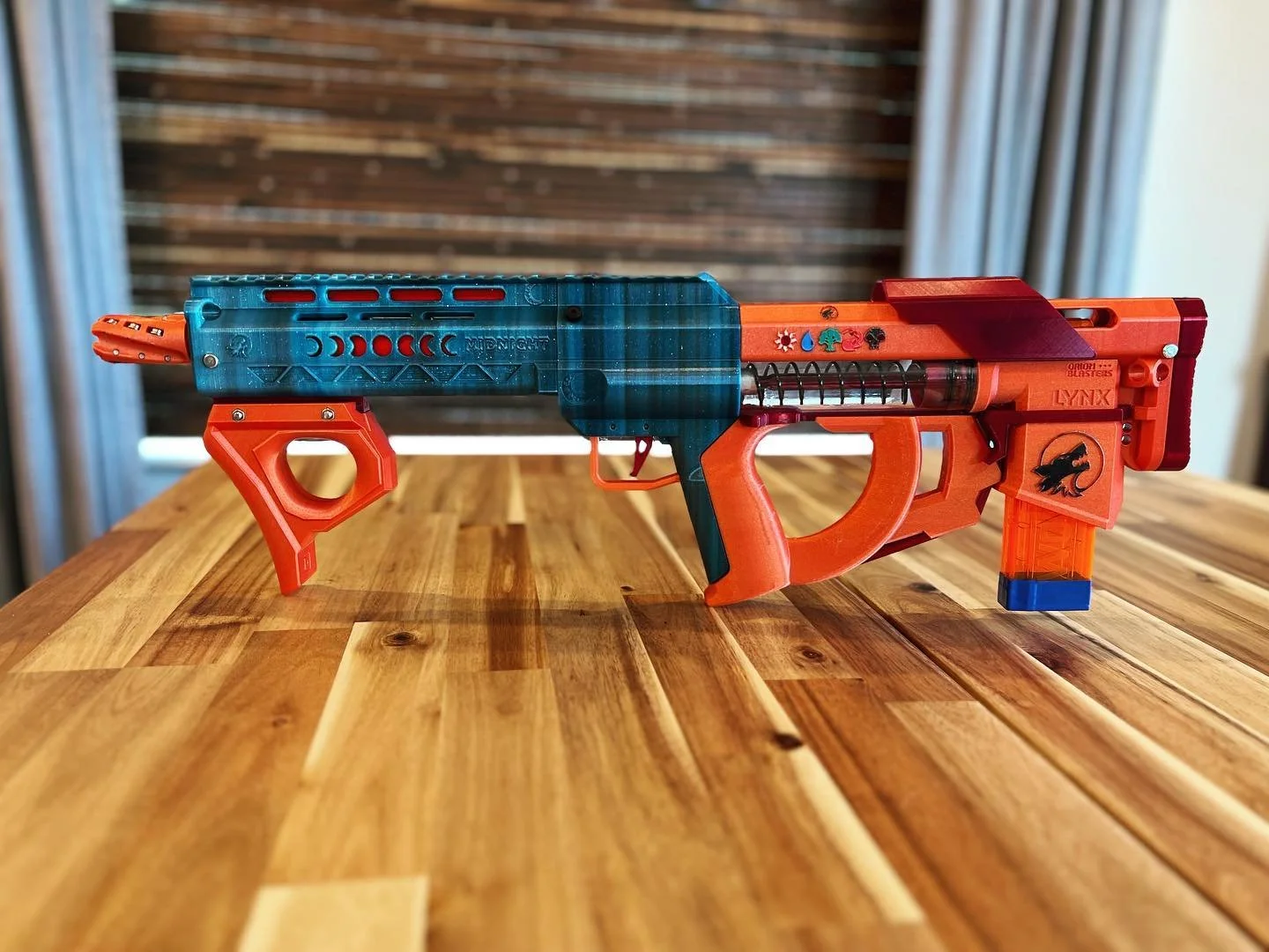 Let the hunt begin&hellip; Custom Lynx 2.1 by Midnight Blasters #orionblasterslynx #midnightblasters #3dprinting #nerf #nerfmods #crealitycr6se #blastertag