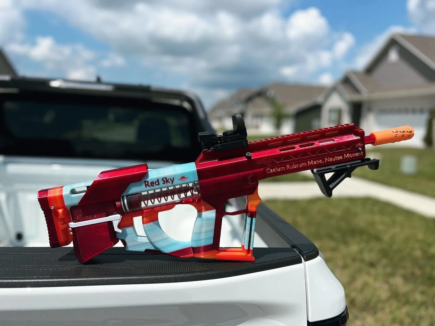 Loving that custom Lynx 2.1 build by Midnight Blasters #orionblasterslynx #midnightblasters #3dprinting #crealitycr6se #nerfmods #nerf #blastertag