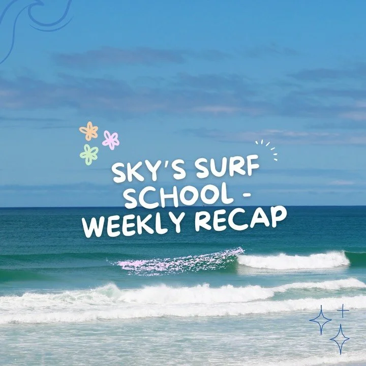 WEEKLY RECAP 🌊
Another epic week at Sky&rsquo;s Surf School!

✨ Highlights from the week:
🏄&zwj;♀️ Prepping for our Girls Afterschool Lessons &mdash; kicking off on Tuesdays 💖

🏄&zwj;♀️ Our first Academic Plus session with a whole new crew of awe