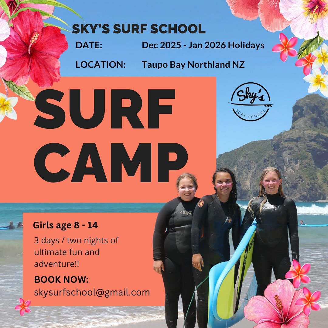 GIRLS SURF CAMPS are back this summer ! 💕🏄&zwj;♀️🌺 

Sign up is open for our awesome girl summer surf camps!! Our all inclusive epic three day camp are the perfect opportunity for your girls to make new friends, build their confidence &amp; surfin