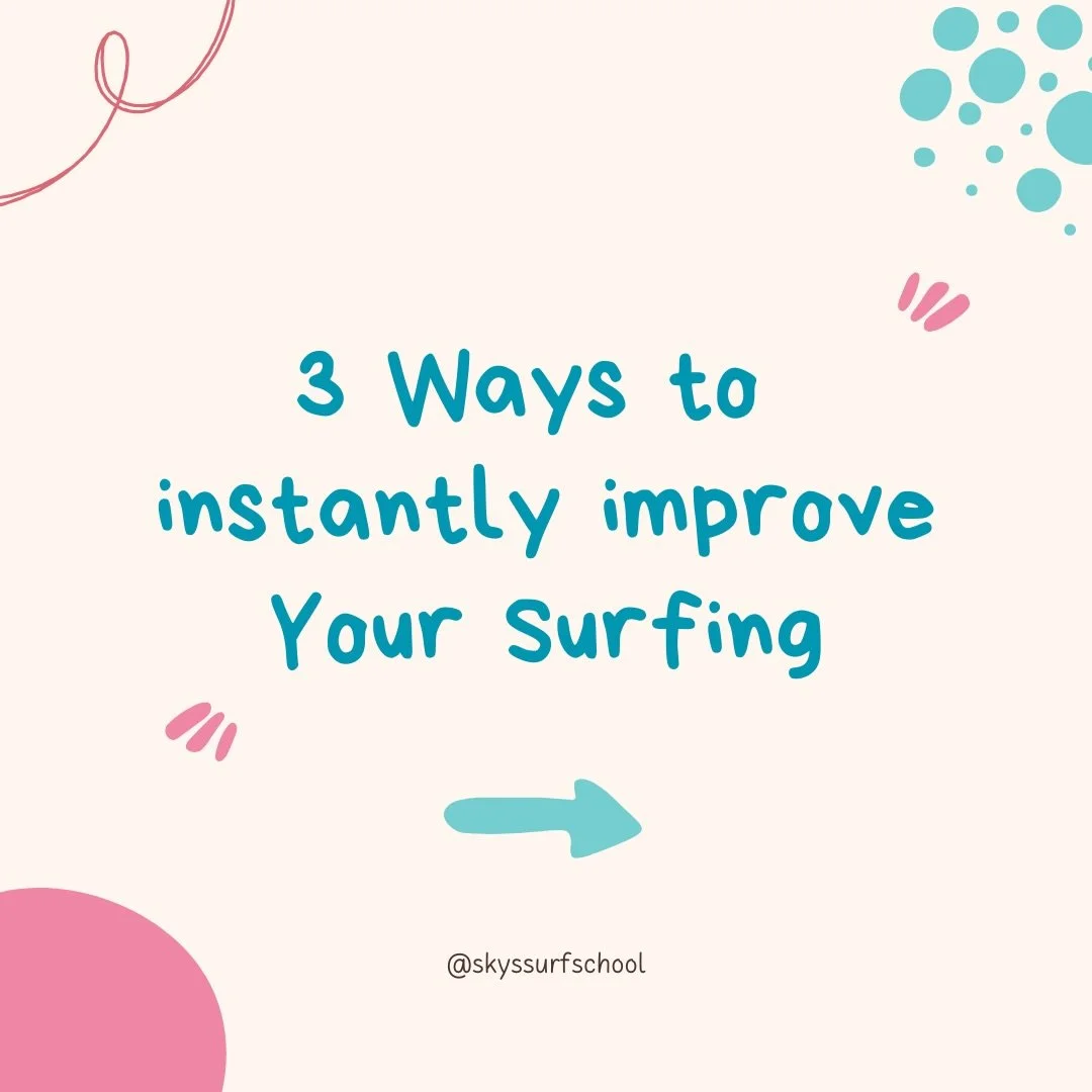 To improve your surfing FAST &mdash; start with the basics done REALLY well🏄&zwj;♀️

These are 3 of the most common things we coach every single day, and honestly&hellip; they make the biggest difference.
✨ Look where you want to go ✨ Stay low and b