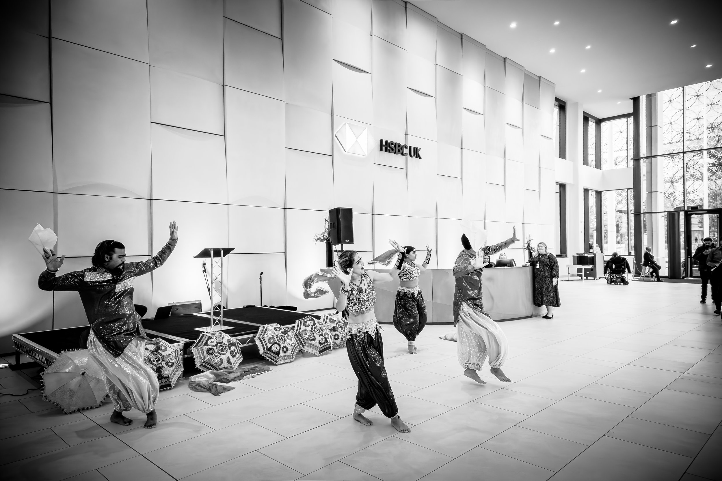 Dance N Beats crew eventually switched their attire to perform Bhangra.