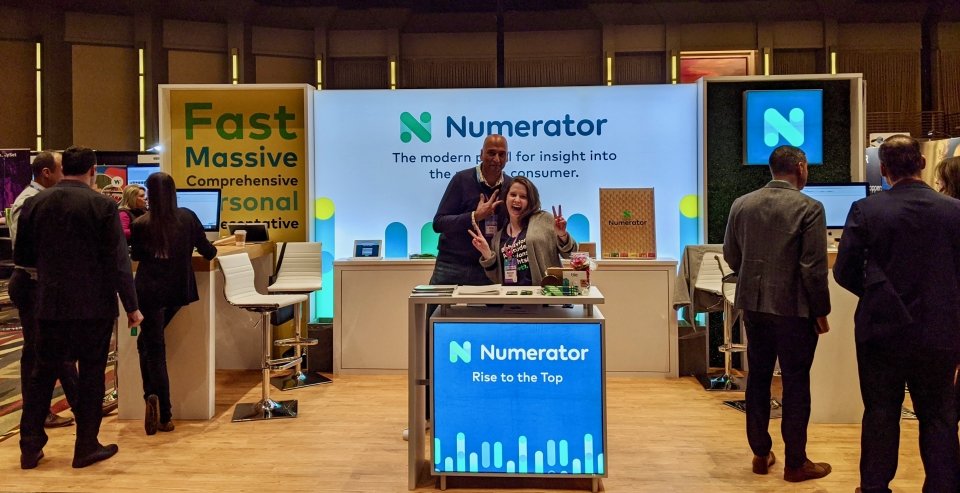 An interactive booth designed for demos—pull up a stool and chat for a while!