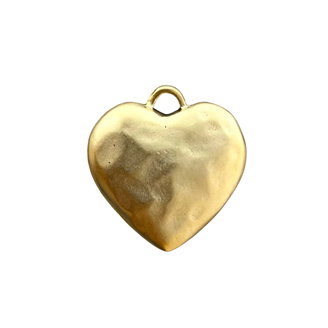 Matte Gold Medium Heart
