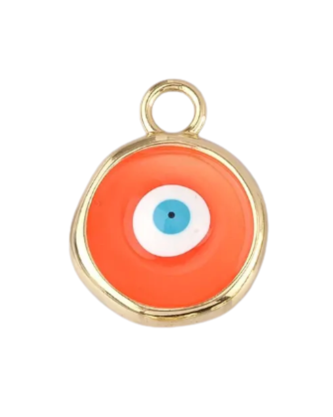 Evil Eye Orange with Gold