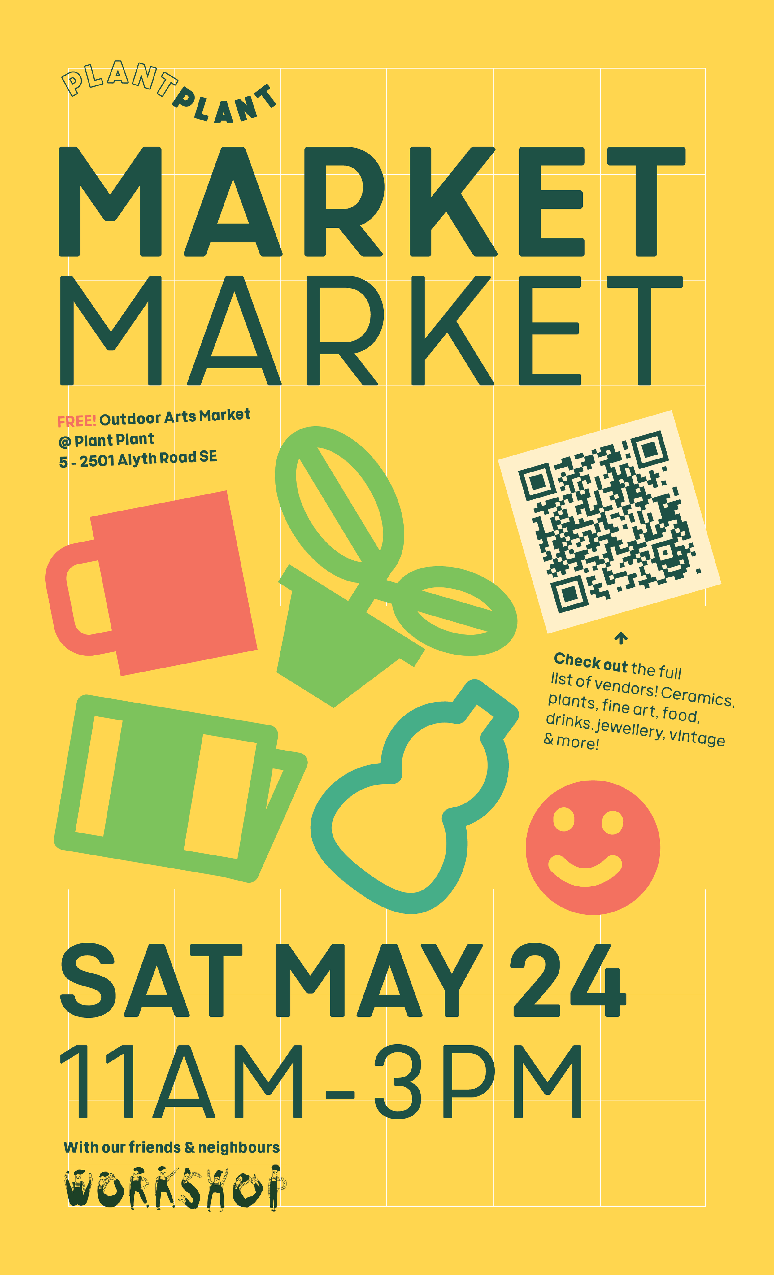 Eila Miller Illustration and Design Market Market Poster