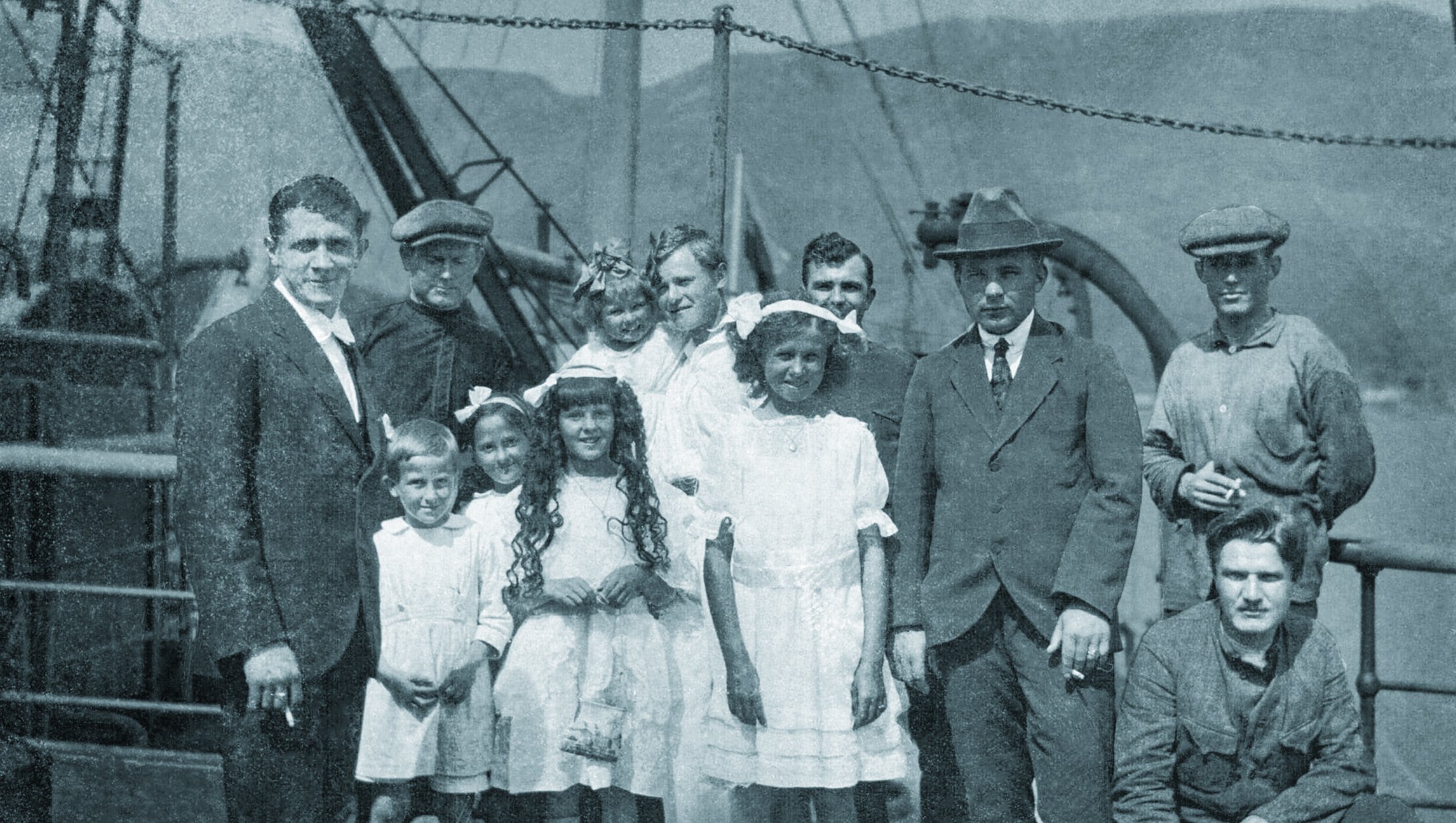 1 May 1921 Easter aboard the steamship Kherson. My grandmother is in the middle.