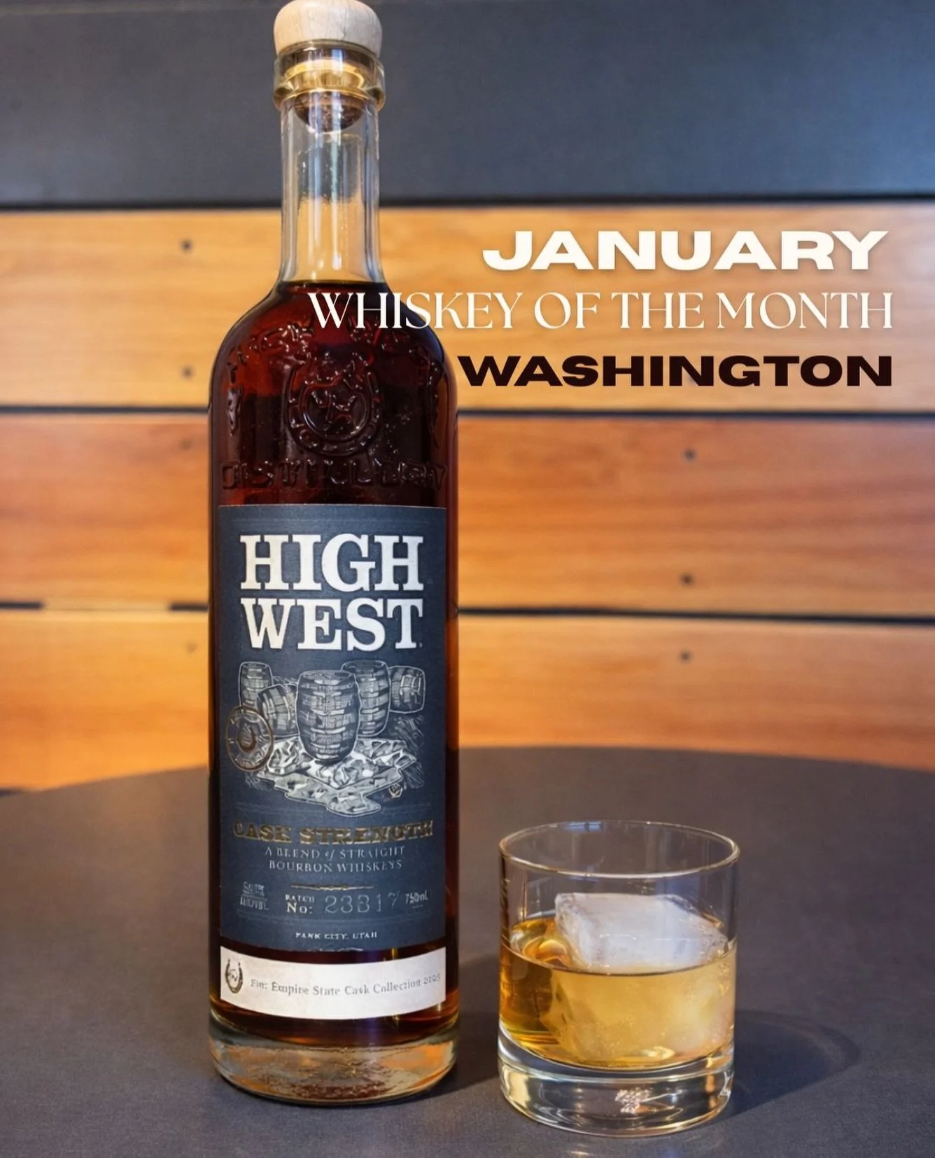 WASHINGTON | Whiskey of the Month 🥃 January is pouring something special.

Our Whiskey of the Month is @drinkhighwest High West Cask Collection Cabernet Sauvignon Barrel Finished Bourbon&mdash;finished in Cabernet Sauvignon barrels for bold notes of