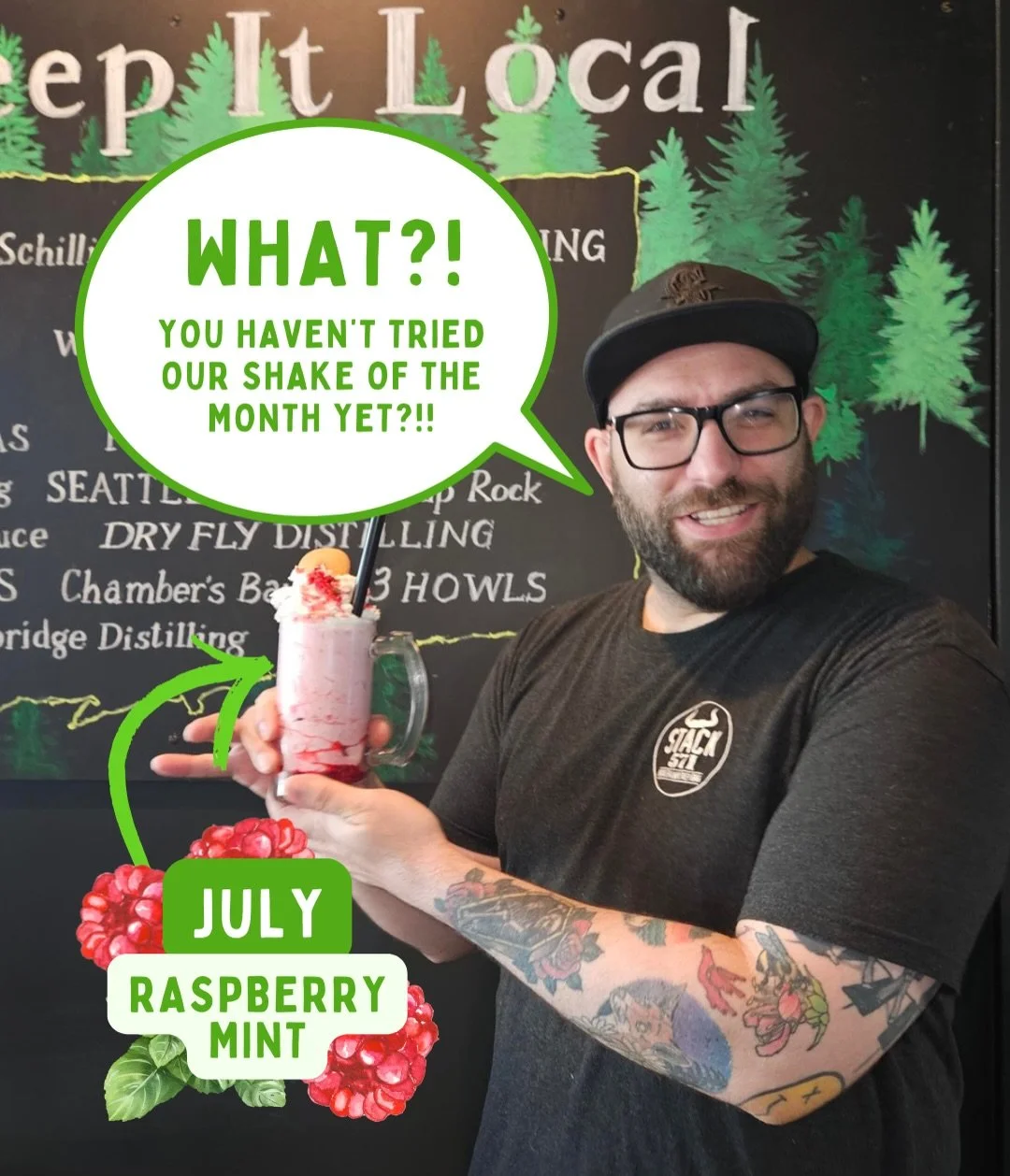 Fresh raspberries, minty goodness, and a whole lot of summertime vibes in one glass. Ryan giving you a preview of what you need to try before our July specials end. 😎

Catch it (and the Cubano Burger) before they&rsquo;re gone! ⏳

.
.
.

#vancouverw