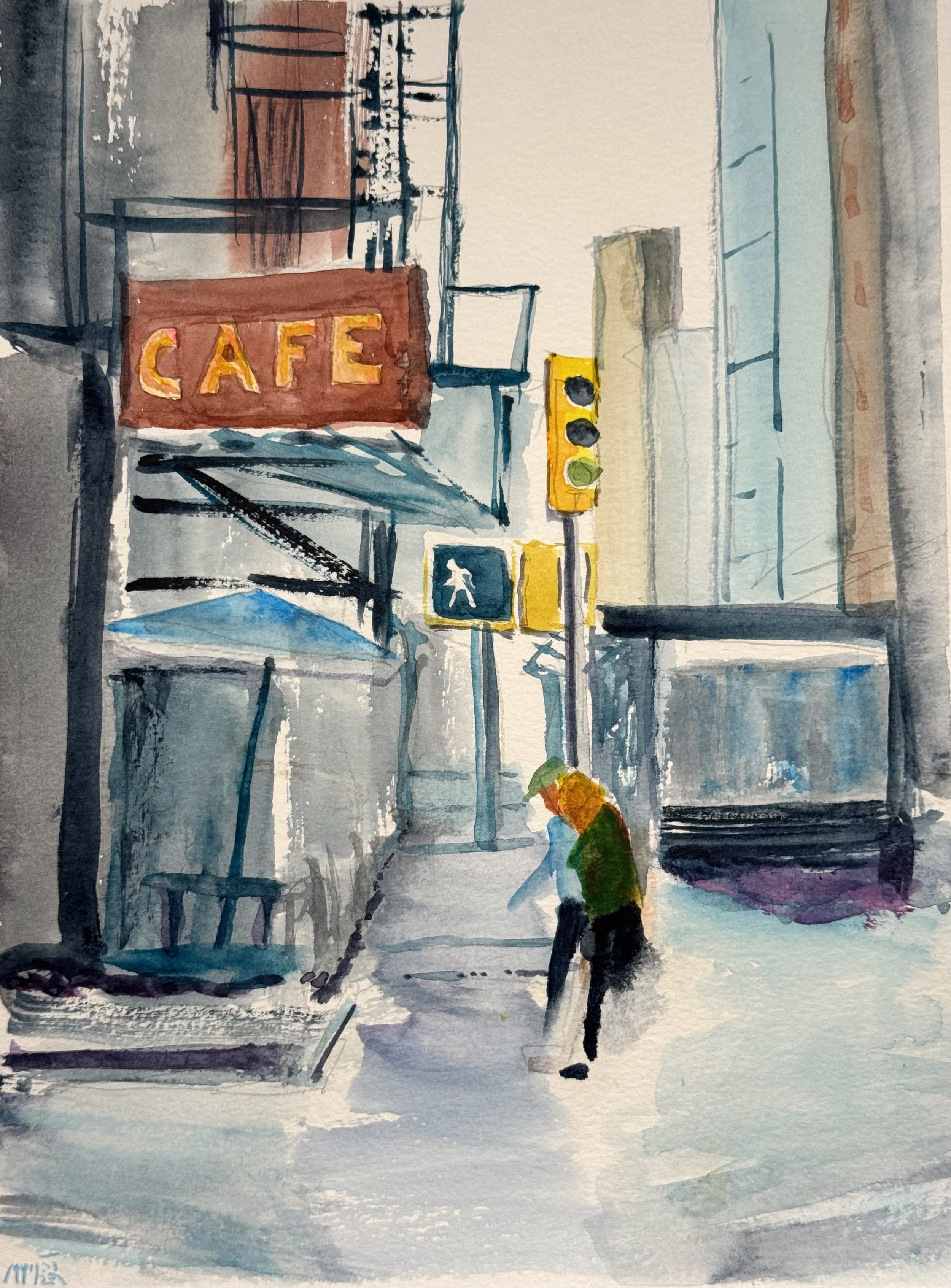 Crossing by the Cafe