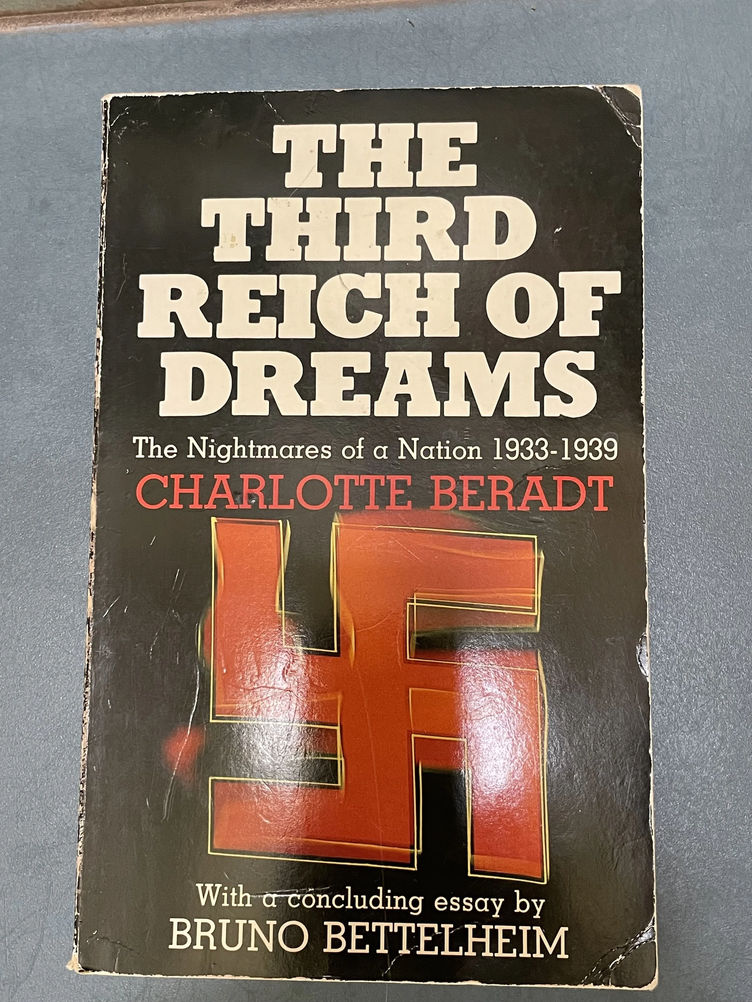 Cover of a book titled "The Third Reich of Dreams," with a subtitle referencing "The Nightmares of a Nation 1933-1939," authored by Charlotte Beradt, featuring a geometric red and black design.
