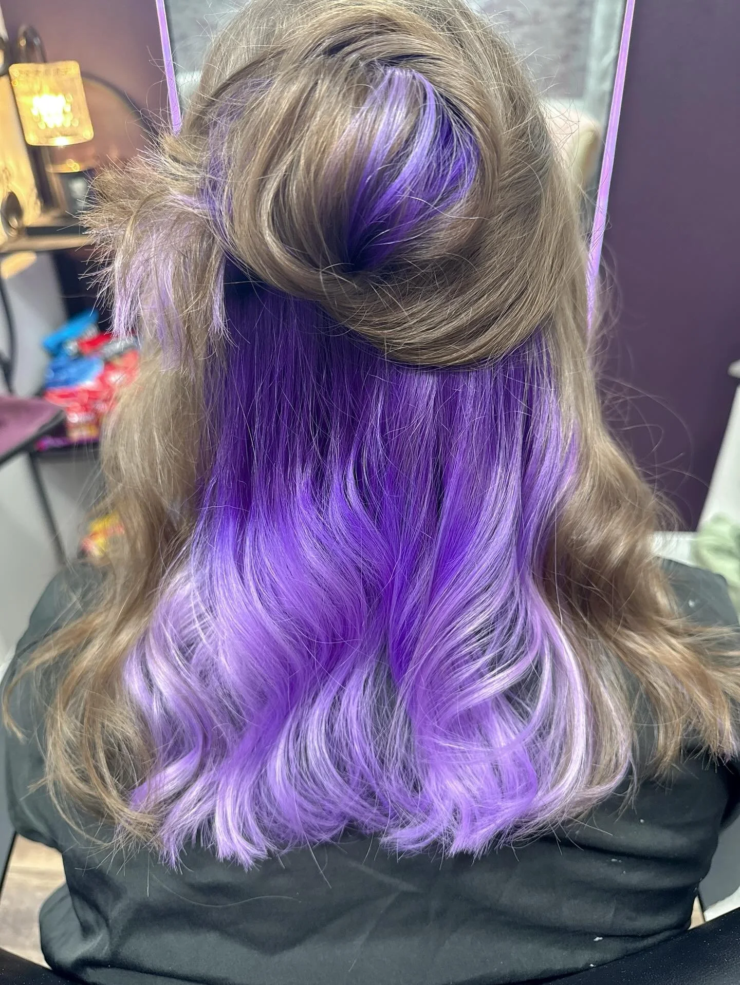A little bit of an purple hair moment for the summer 💜

Purple - @pravana 

#peekaboo #peekaboohair #entropysalon #spectrasalonsuites #pravanapurple #purplehairdontcare💜 #keune #summerready