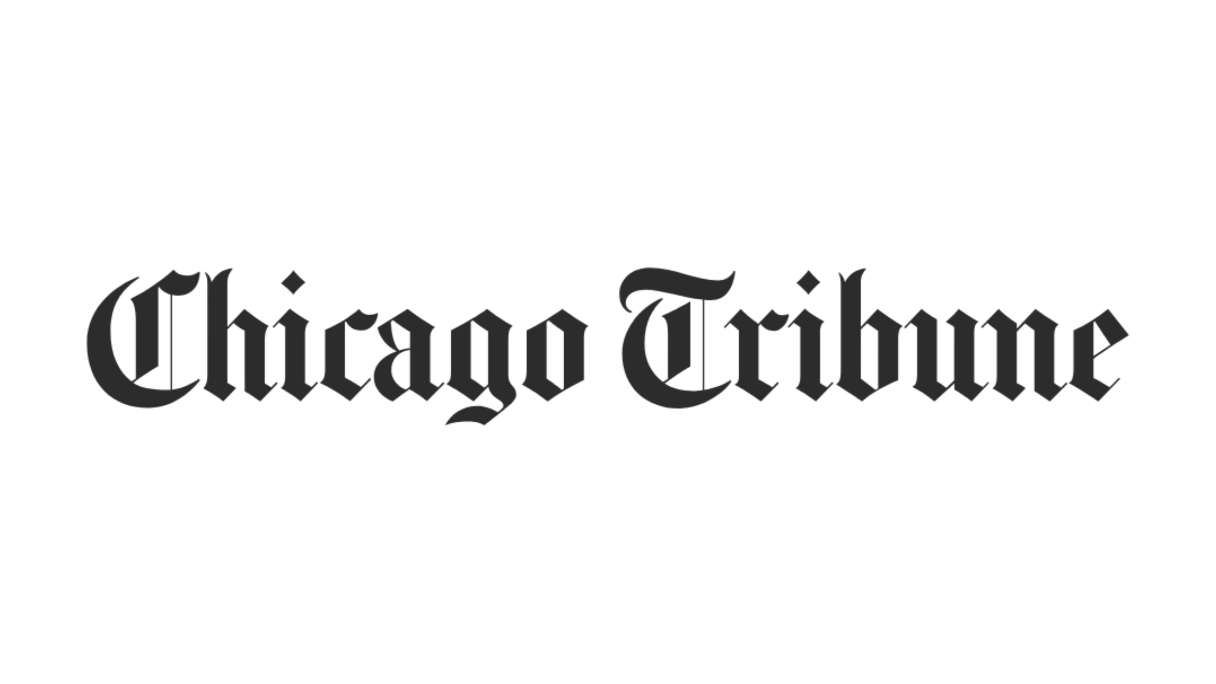 The logo of the Chicago Tribune newspaper in black and white.