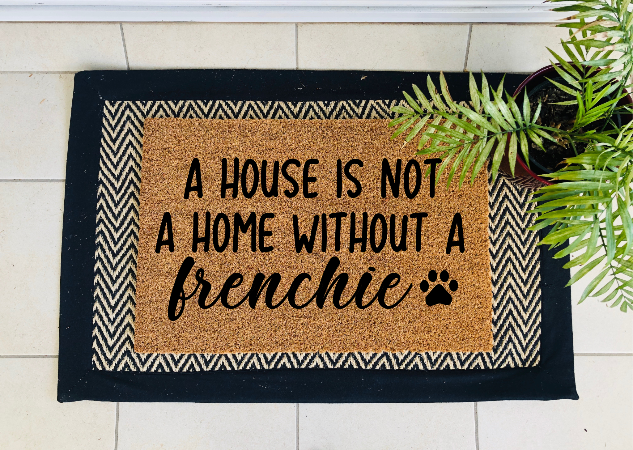 Handmade Frenchie Dog Doormat Australia
