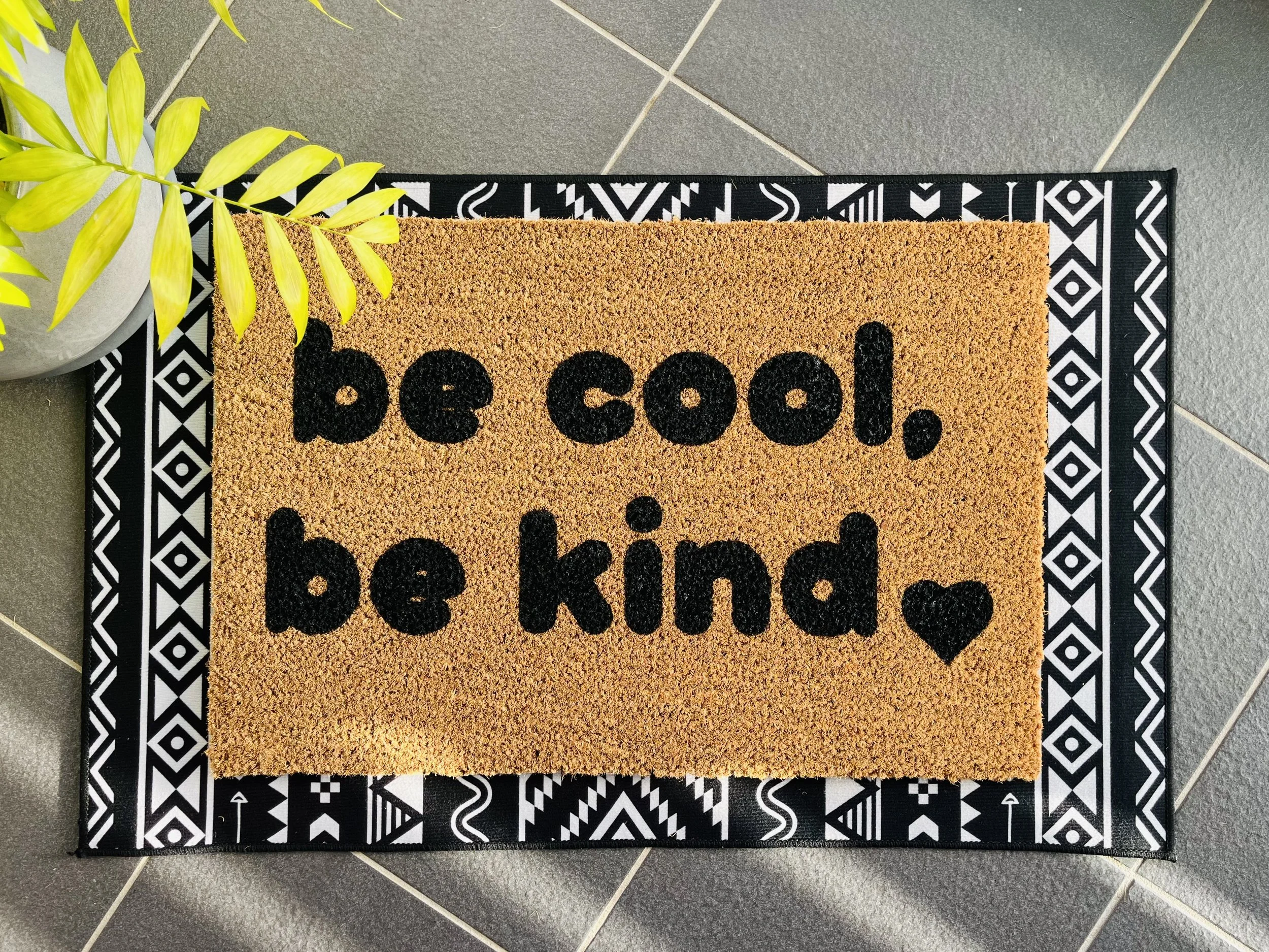 Be Cool Be Kind Coir Doormat