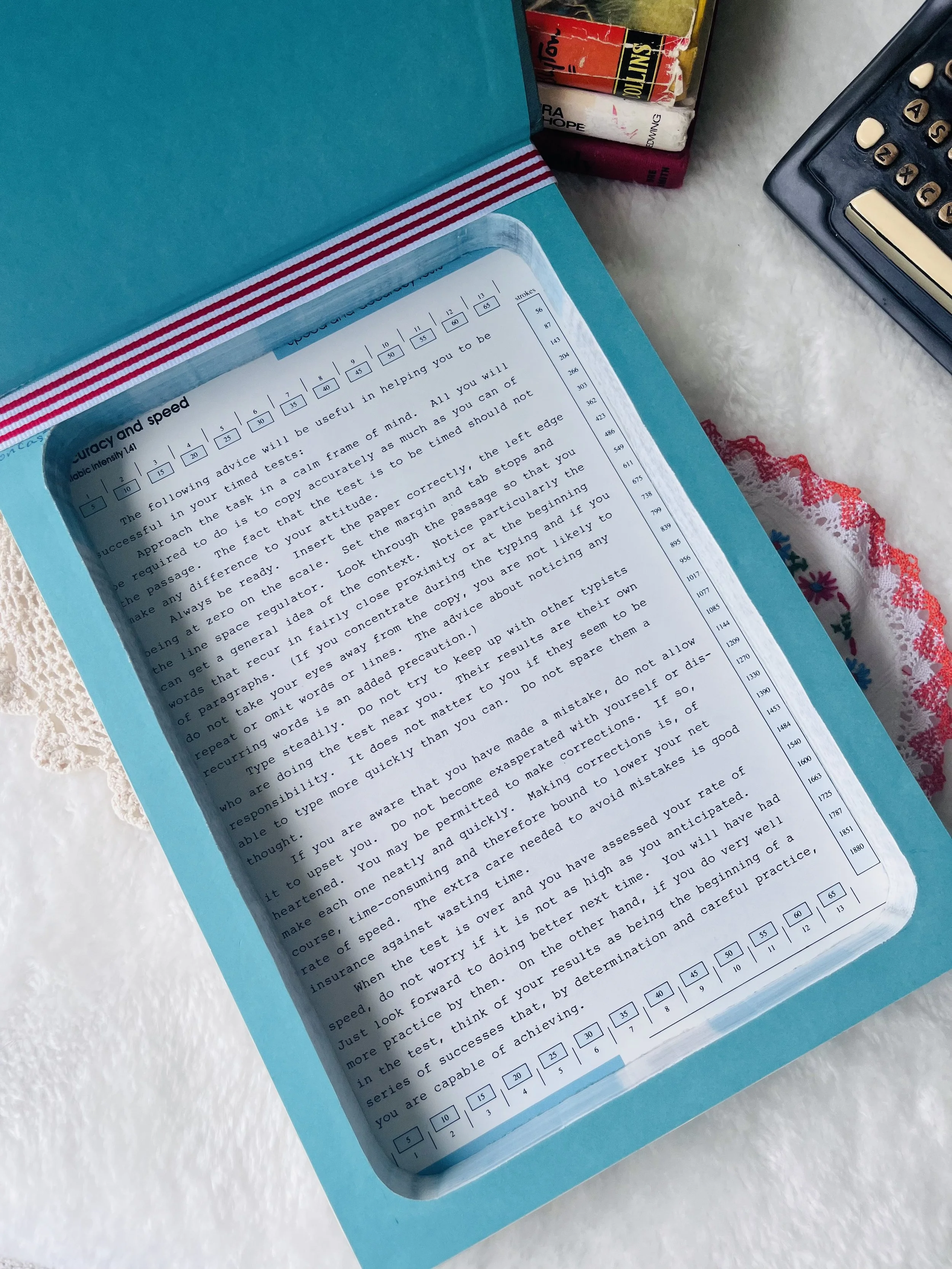 Vintage Typewriter Upcycled Hollow Book Safe