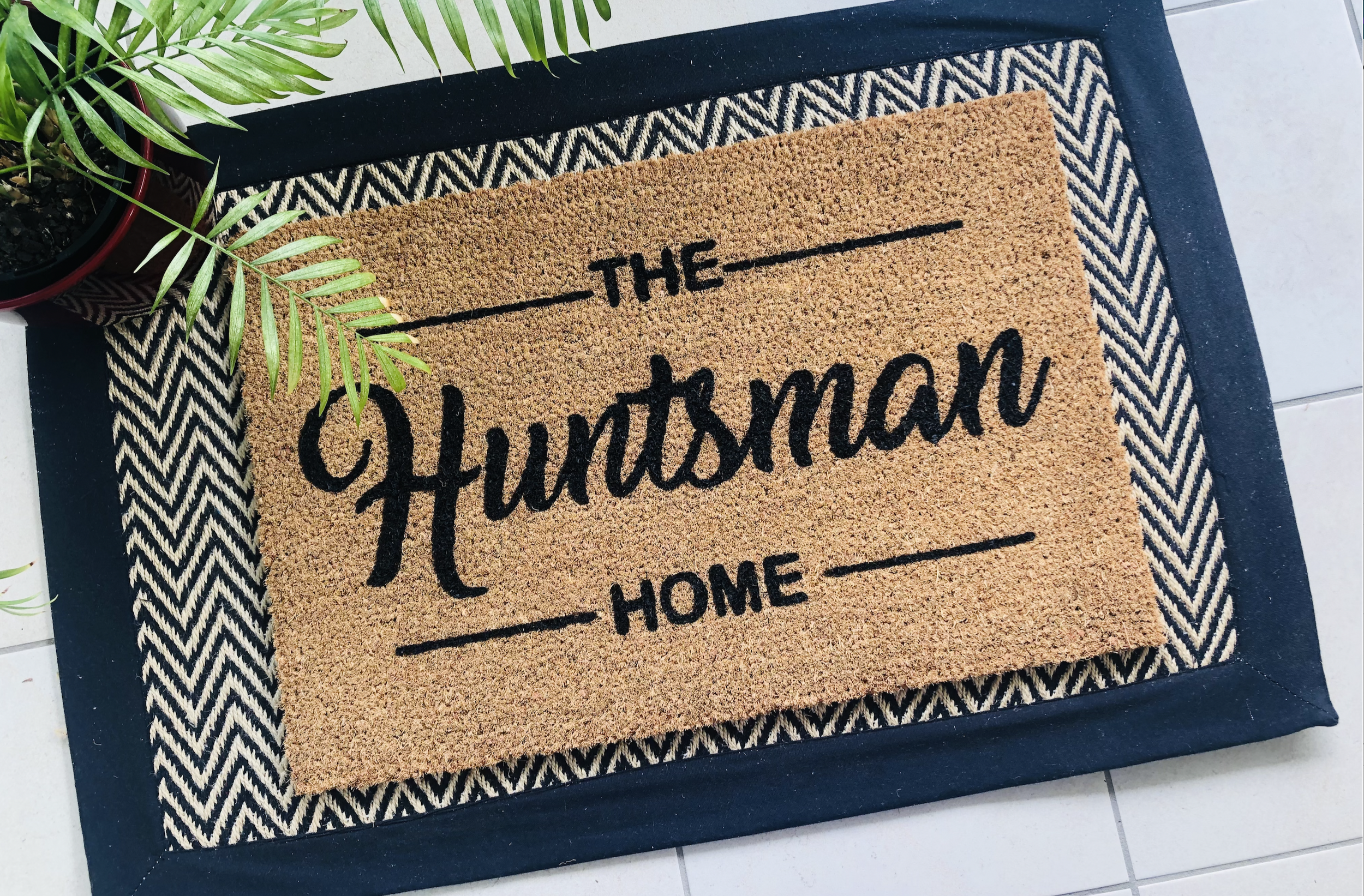 Swirl Family Personalised Home Doormat