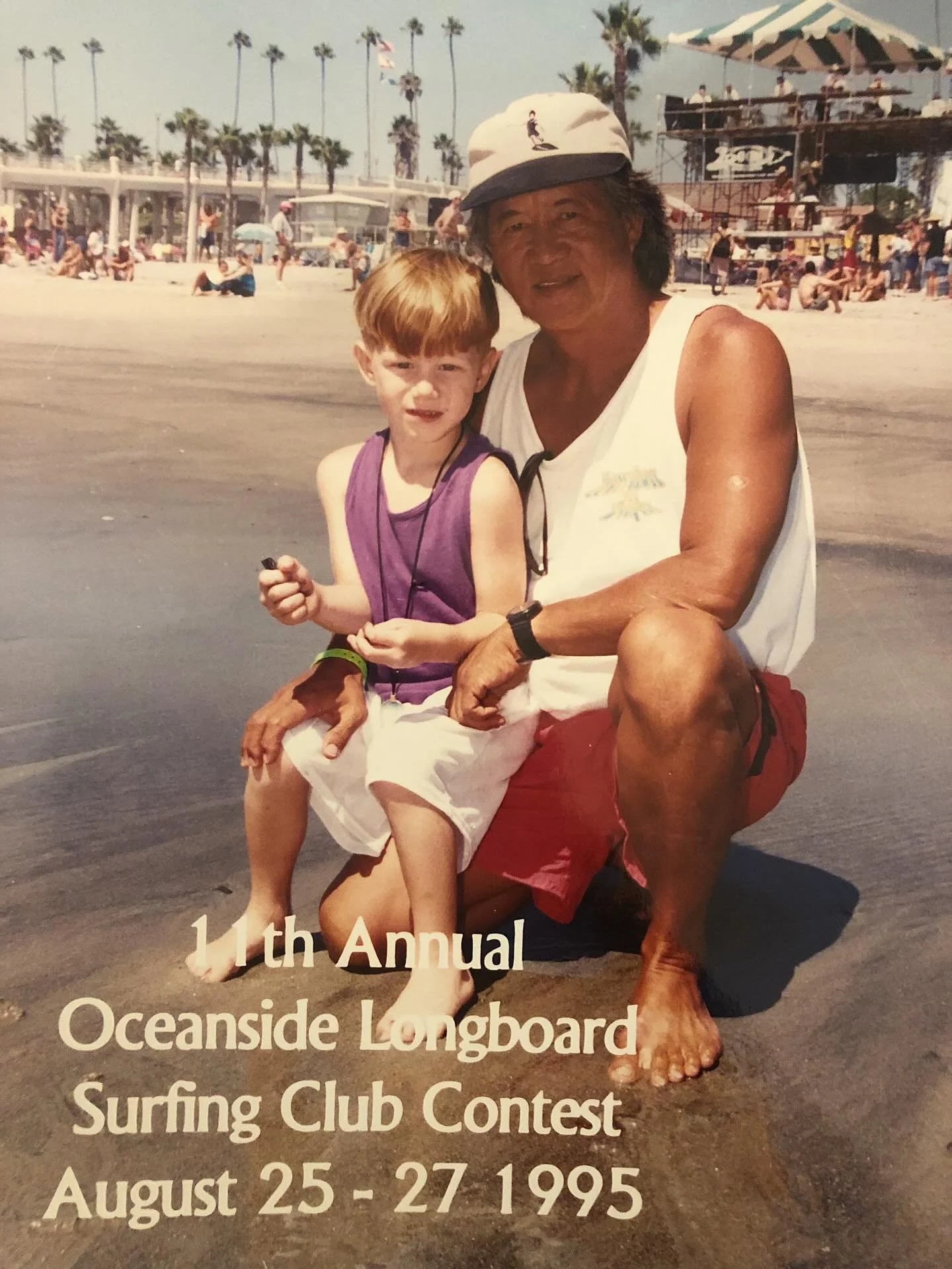 Donald Takayama with his grandson, Thane at the 11th Annual Oceanside Longboard Surfing Contest 95&rsquo;

#donaldtakayama #donaldtakayamasurfboards #surflife #surflegend #surf