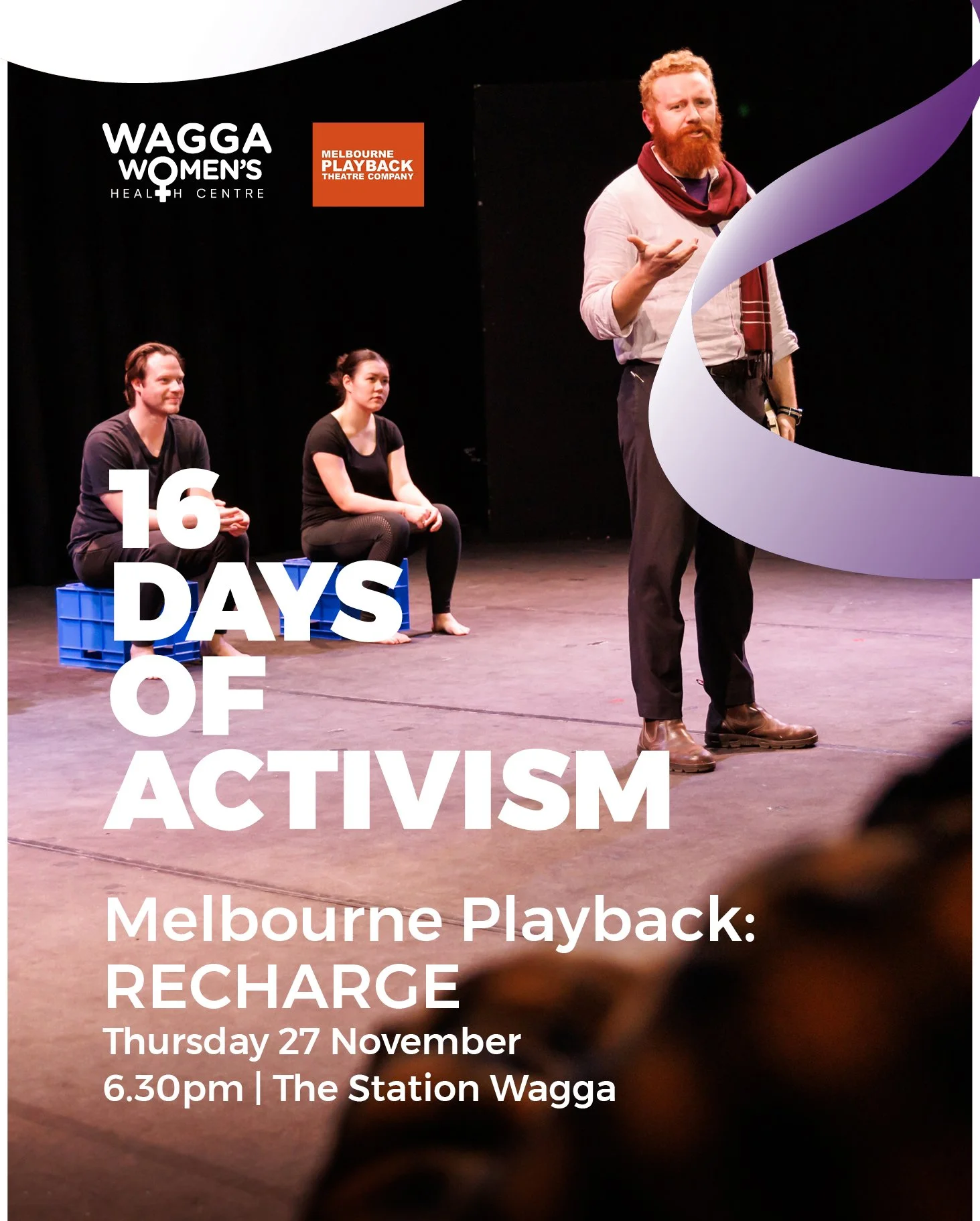 Today&rsquo;s the day! 🎭✨

Join us tonight for RECHARGE with Melbourne Playback Theatre Company &mdash; a free community event for connection, reflection and storytelling as part of the 16 Days of Activism.

🕡 Tonight, 6:30&ndash;8:00pm
📍 The Stat