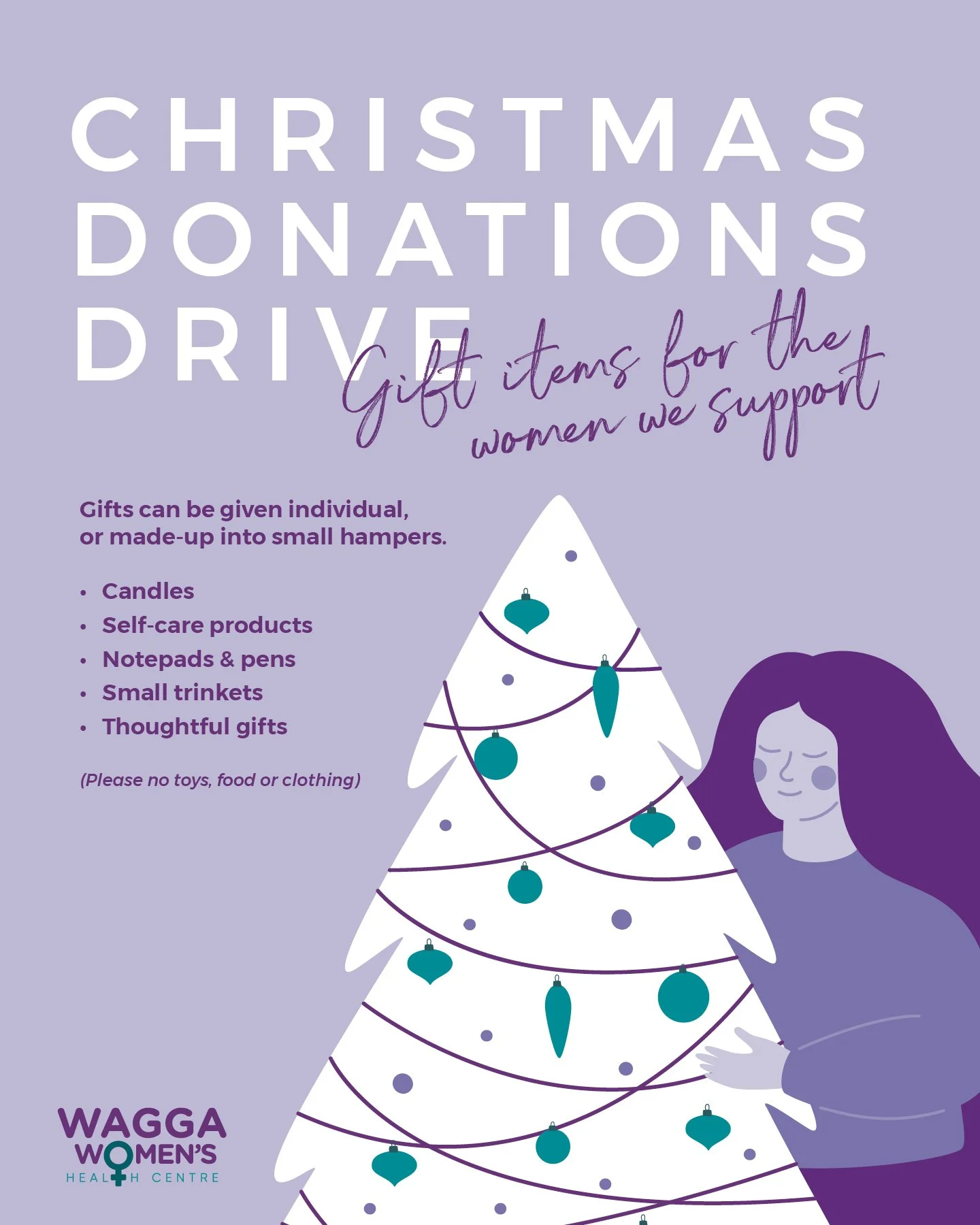 🎄 Christmas Donations Drive 🎄
We&rsquo;re collecting small gift items to support women in our community this Christmas.

For many women, this may be the only gift they receive for themselves during the festive season. Often they prioritise their ch
