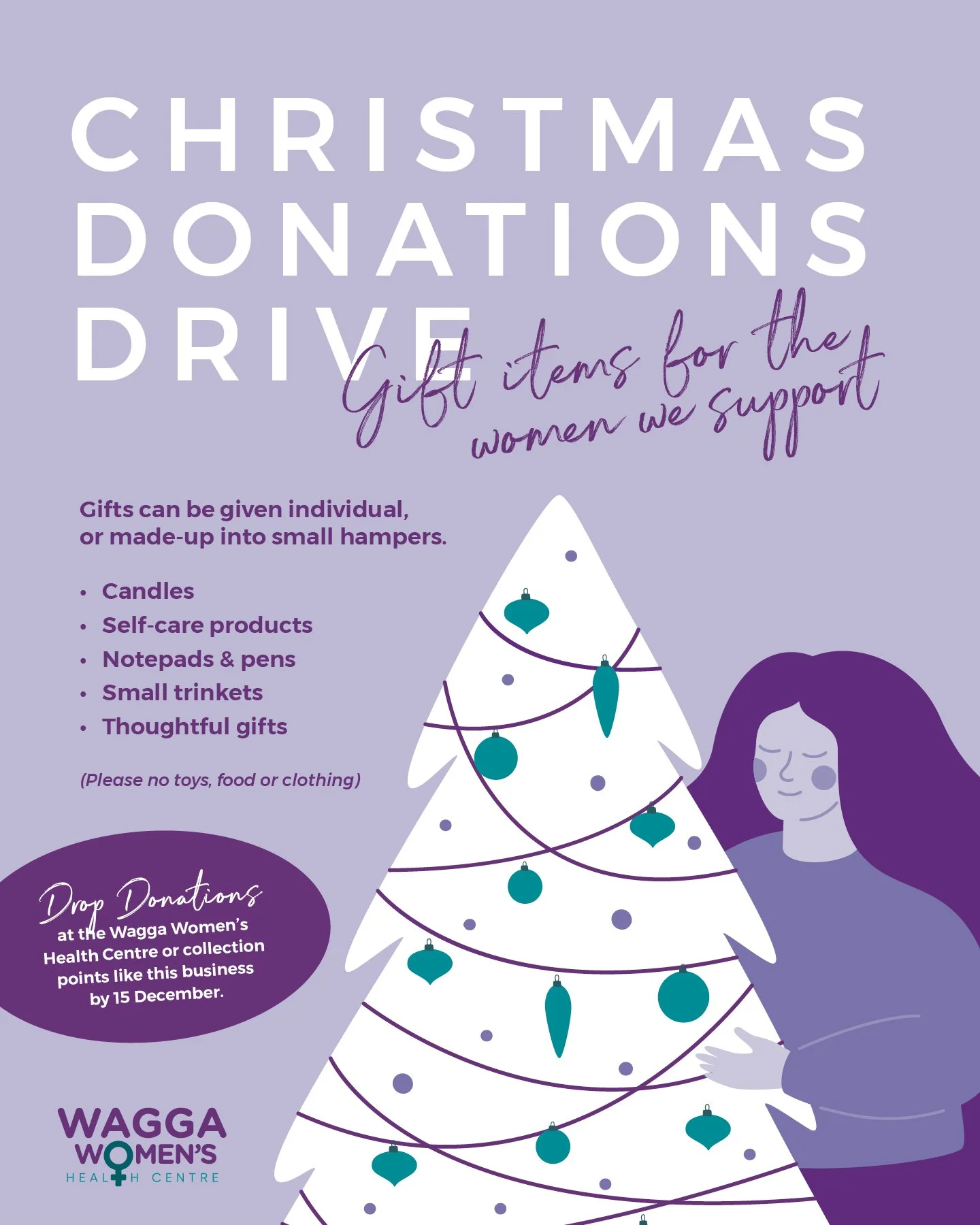A huge thank you to everyone who has already donated to our Christmas Gift Drive &mdash; your generosity is truly making a difference. 💜

If you&rsquo;re still hoping to contribute, we would be so grateful. Please donate by Monday 15 December so we 