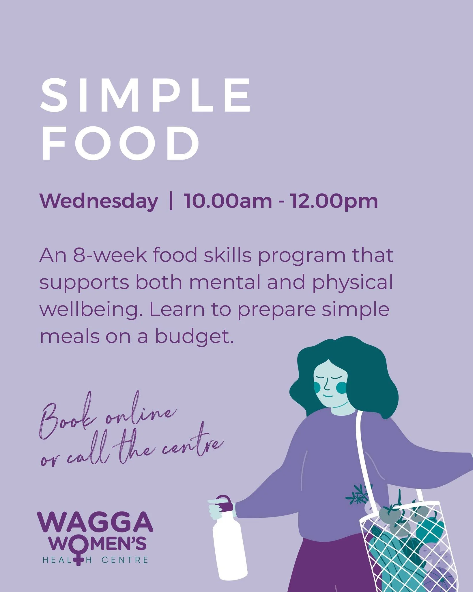 SIMPLE FOOD 🥪

✨ Learn practical cooking skills
✨ Nutrition education that&rsquo;s easy to understand and apply
✨ Tips for meal planning and stretching your food budget
✨ A supportive and welcoming group environment

🗓️ Wednesdays | 10.00AM &ndash;