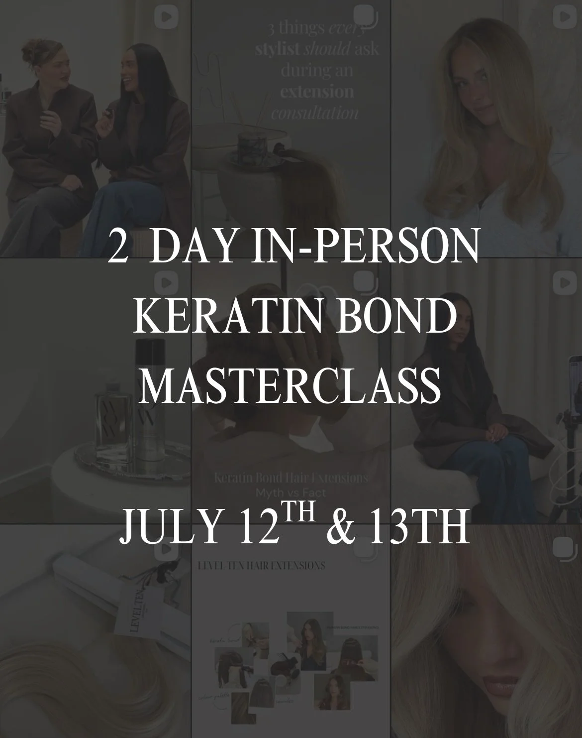 EARLY BIRD TICKETS AVAILABLE ONLINE NOW 🧡

It&rsquo;s finally here! Our 2 day in-person keratin bond masterclass. 12th &amp; 13th of July at @level10thestudio, taught by @kate_curates_ 

Limited number of tickets available to keep the class size int