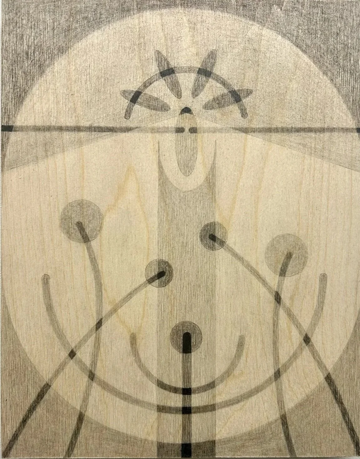 #6 (for jeb), graphite on wood, 8 x 10 in, 2026