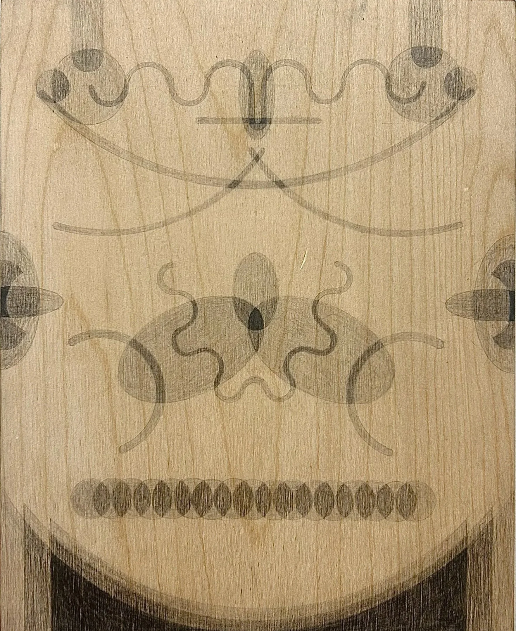 #7 (for kate), graphite on wood, 8 x 10 in, 2026