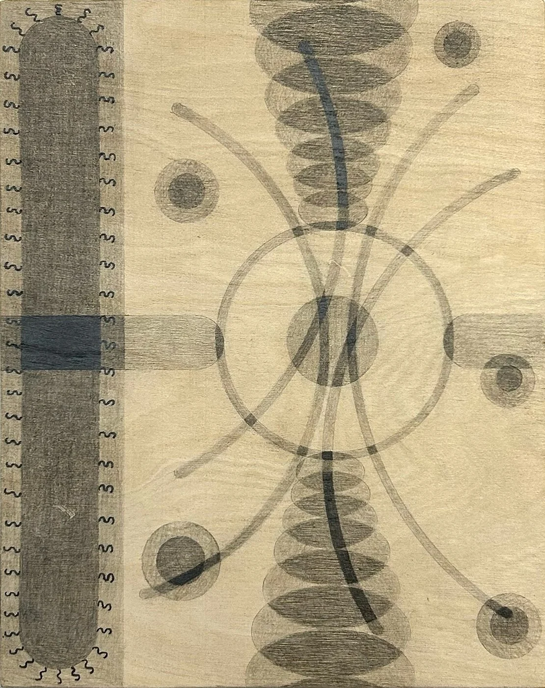 #1, graphite on wood, 8 x 10", 2026