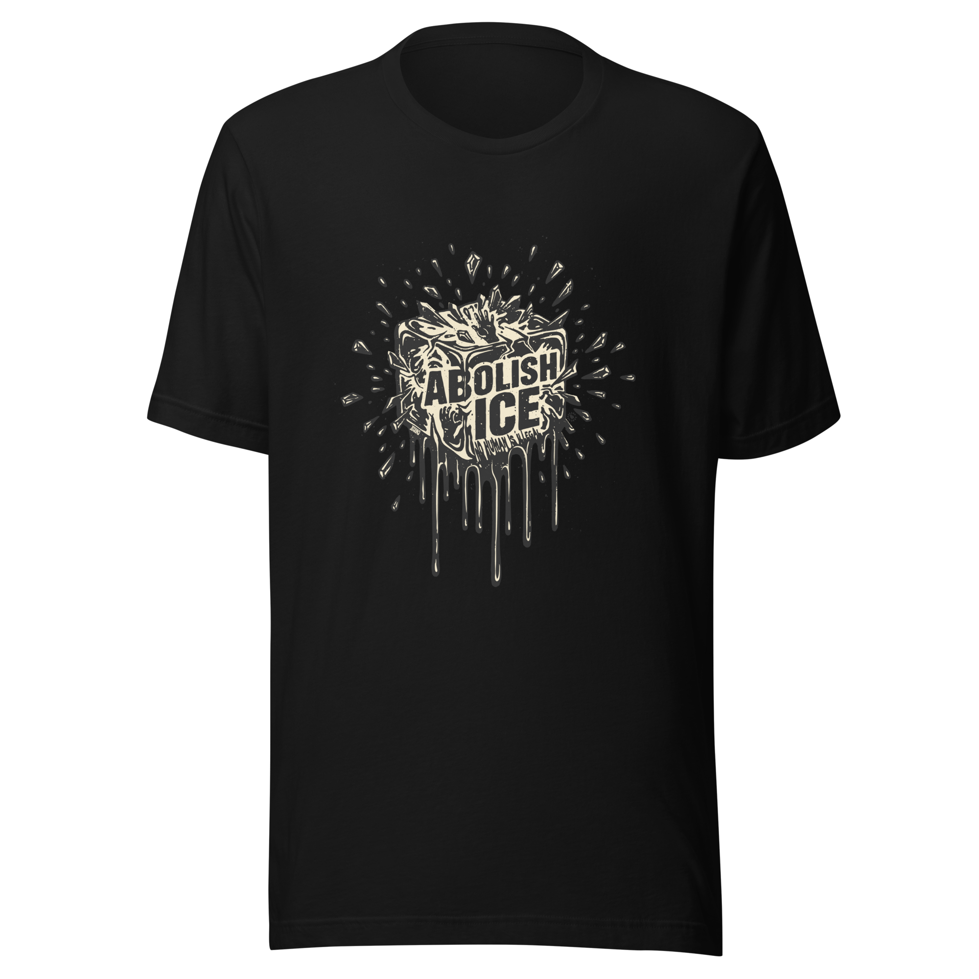 ABOLISH ICE (Melt the Cage Tee) Black Unisex t-shirt
