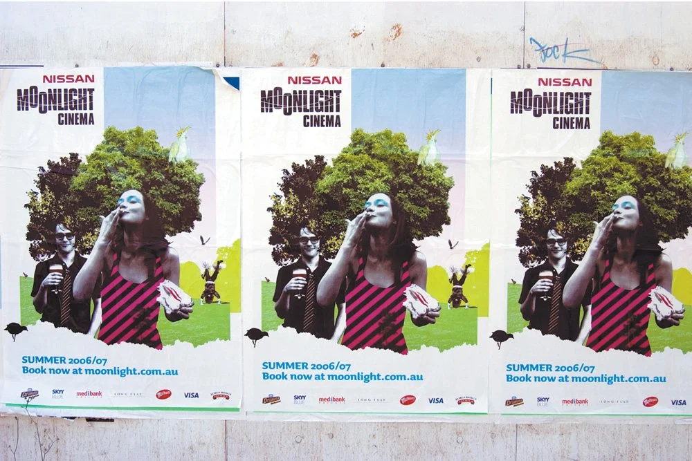 Moonlight Cinema Tree People illustration by Melbourne artist Darren Henderson, designed by Andrew Ashton