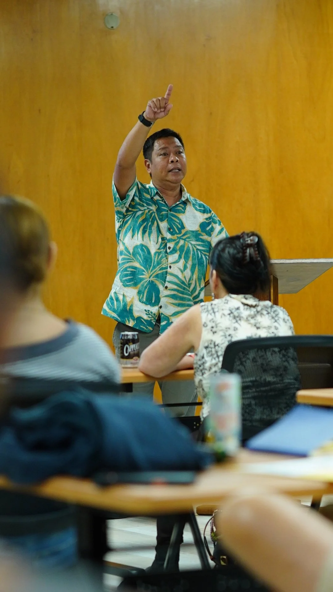 Paul Asuncion, Admissions Coordinator, welcoming new students during the 2026 Fall Orientation