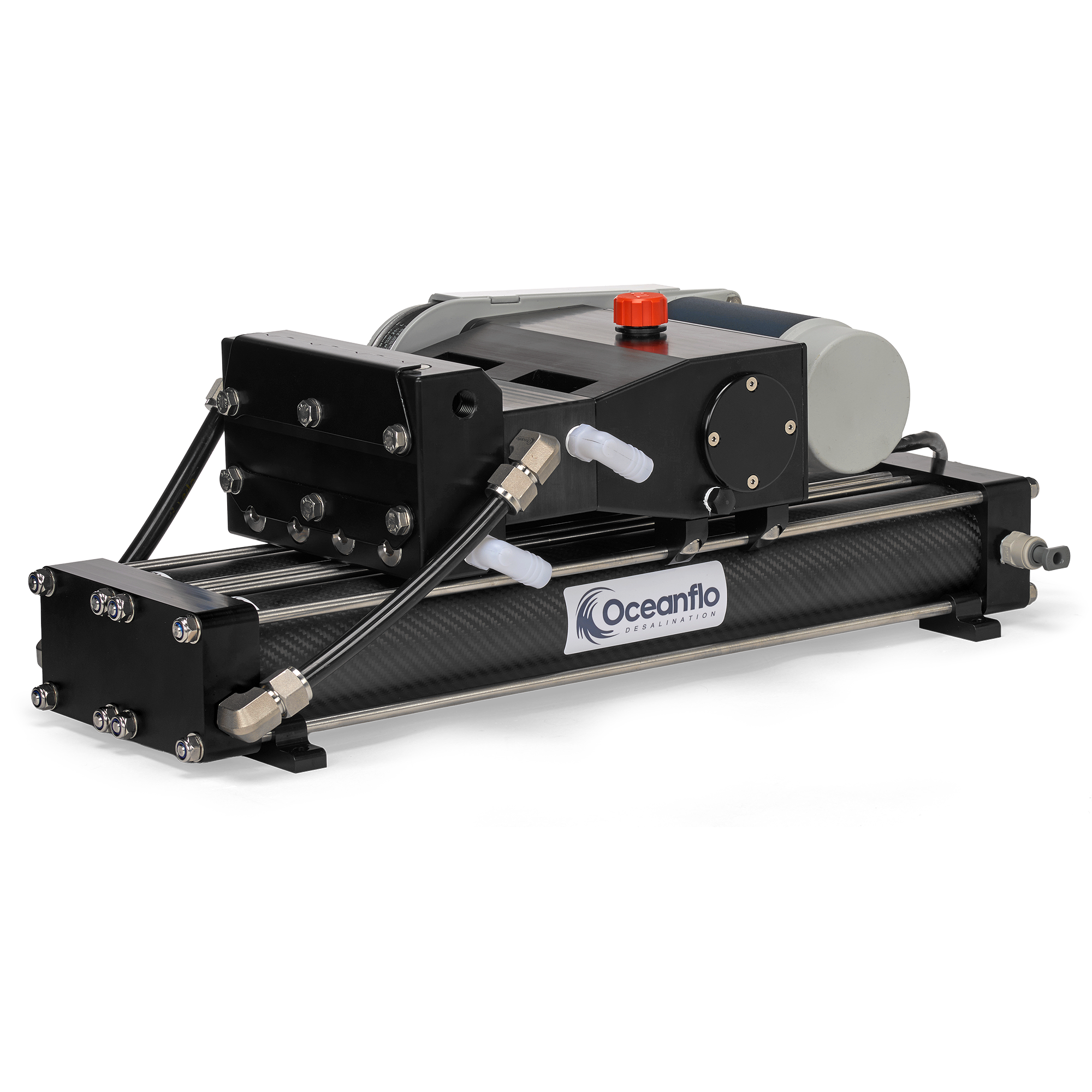 Oceanflo OF70 - 70 Liter Per Hour Reverse Osmosis Watermaker. Including an innovative energy recovery pump for market leading efficiency. Designed and Made in New Zealand.