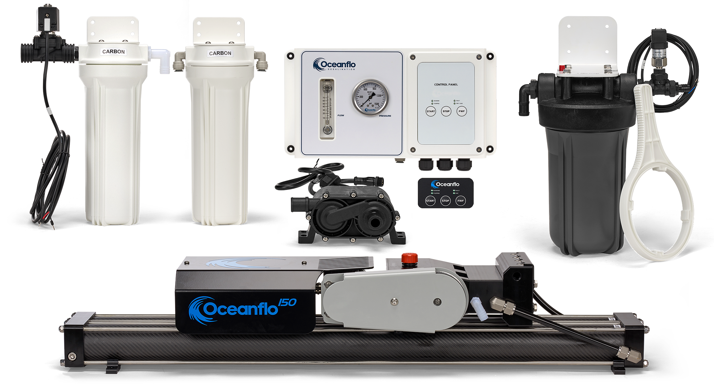 150 Liter Per Hour Fully Automatic DC Watermaker (desalinator) designed and made in New Zealand
