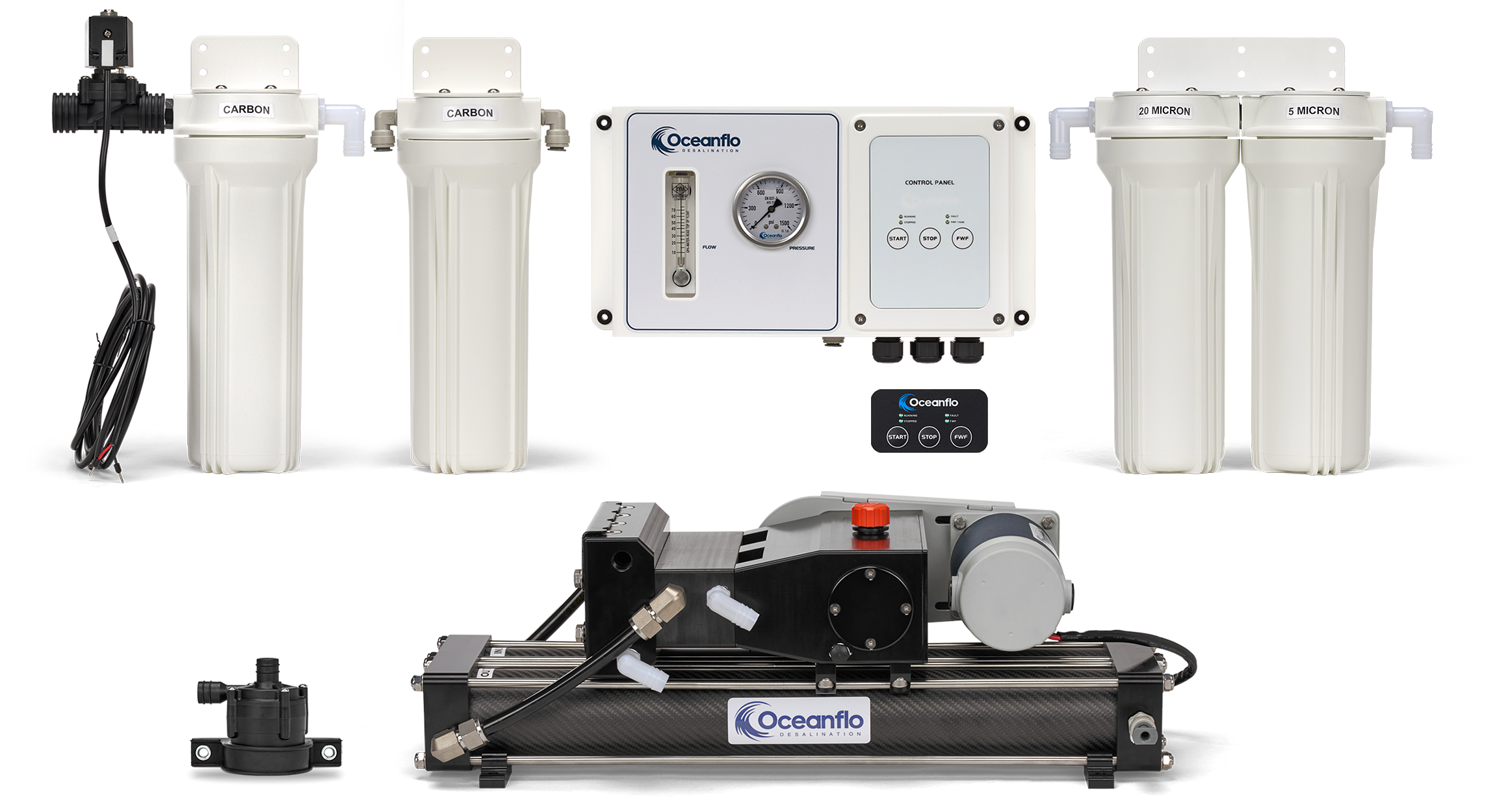 70 Liter Per Hour Fully Automatic DC Watermaker (desalinator) designed and made in New Zealand