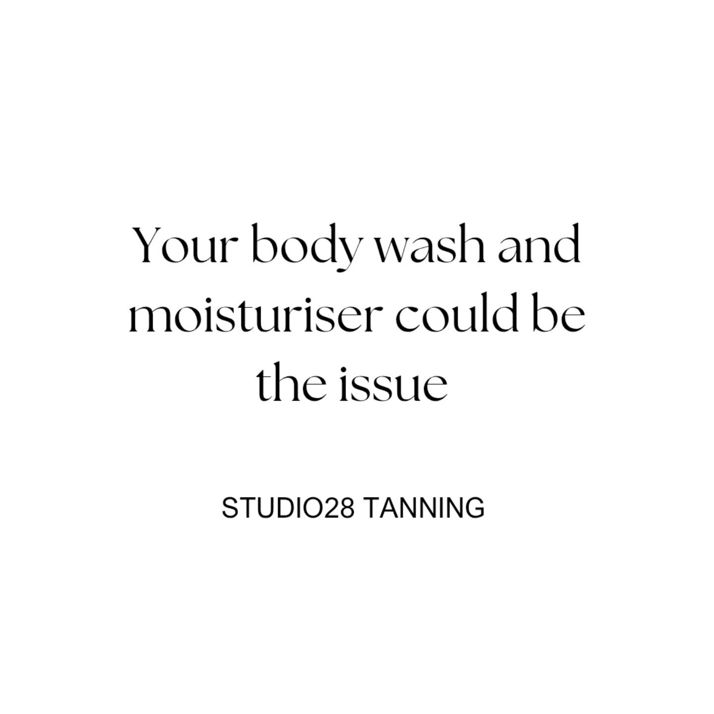 Noticing your spray tan only lasting a few days, turning brassy, looking dry or cracked, or fading patchy and unevenly?

Your body wash and moisturiser could be the reason.

Many supermarket products contain harsh sulphates, alcohols, fragrances and 
