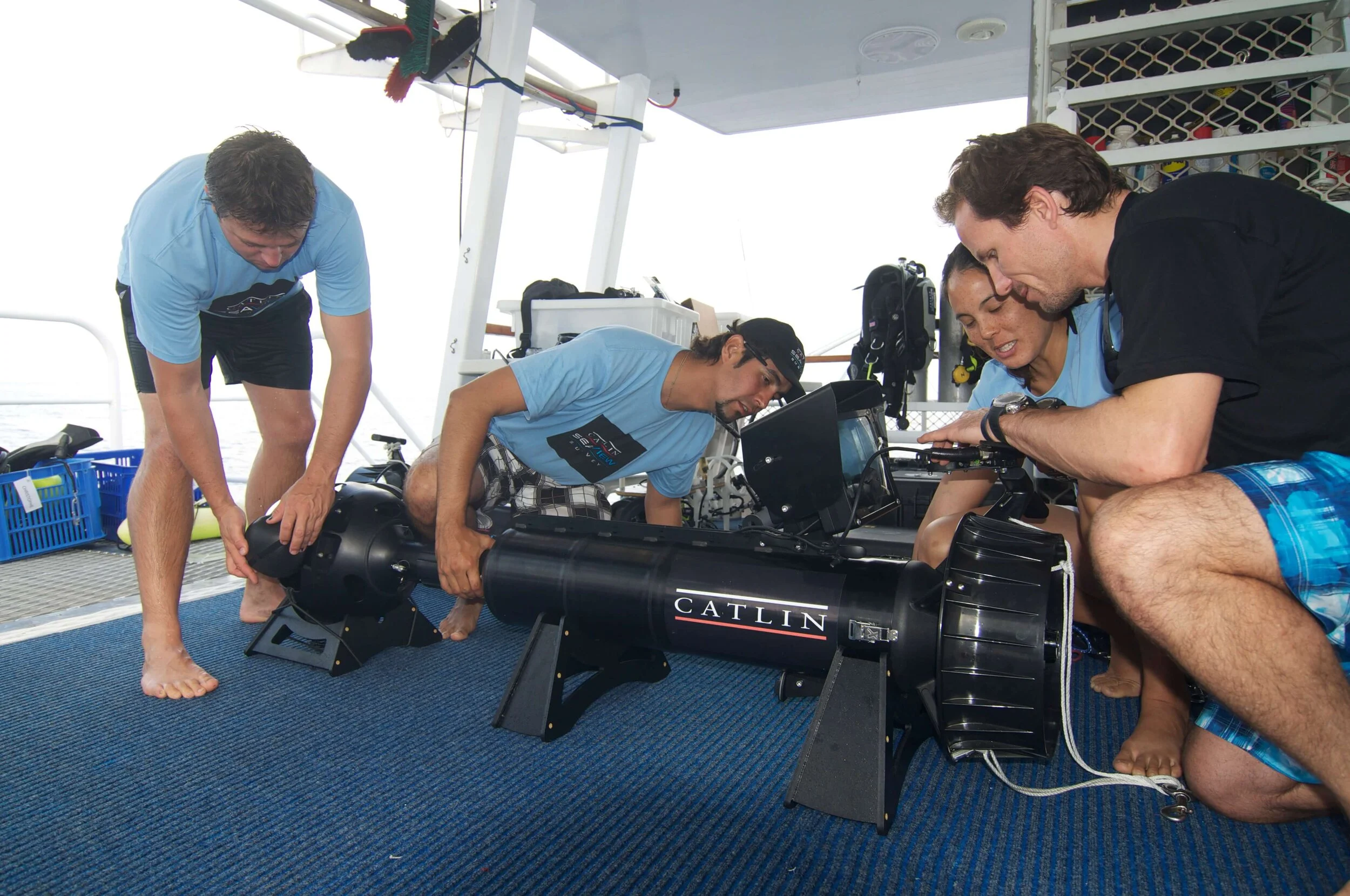 Catlin Seaview Survey. GBR Expedition. Preparing the SVII camera.jpg