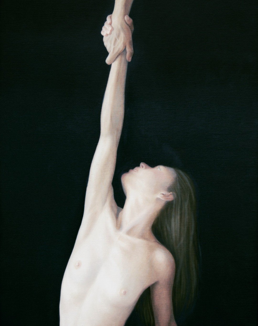 &quot;Synergy&quot;, 122 x 61 cms., oil on canvas. Currently on show in the Transcendence Exhibition at the Artroom, Leamington Spa. U.K.
#trust, #interdependency, #figurativeart, #figurativepainting, #narrativepainting