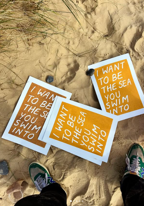 Artist Adam Bridgland Screen Printing, Beach, Luxury UK Retreat