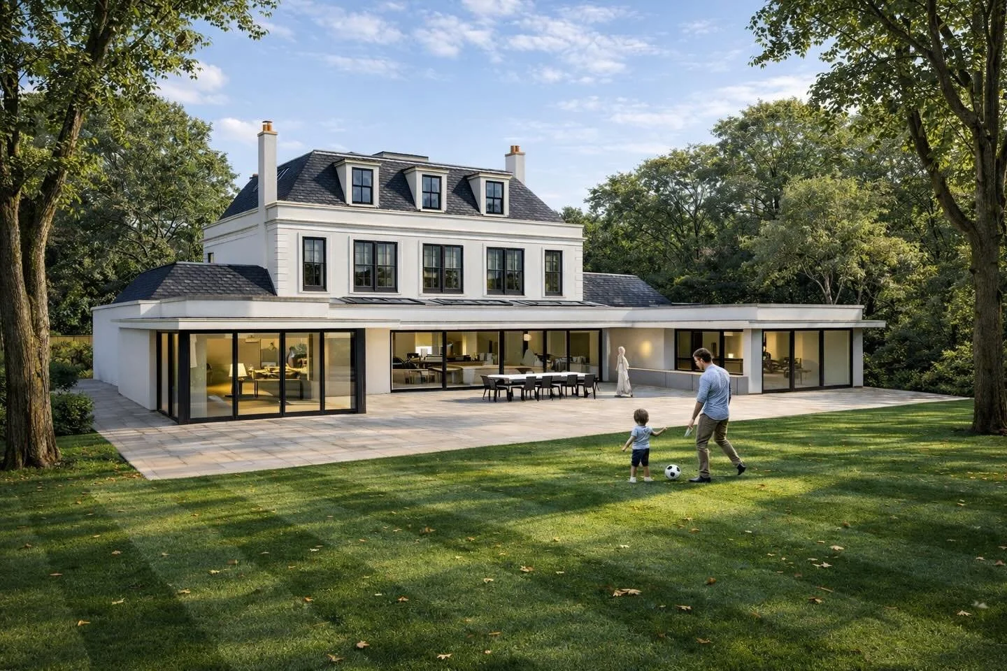 By popular request, after sharing a glimpse of our new Mill Hill mansion, here&rsquo;s a look at the rear elevation, a quiet showcase of the timeless elegance and balanced proportions of our Georgian inspired design

#GeorgianArchitecture #LuxuryHome