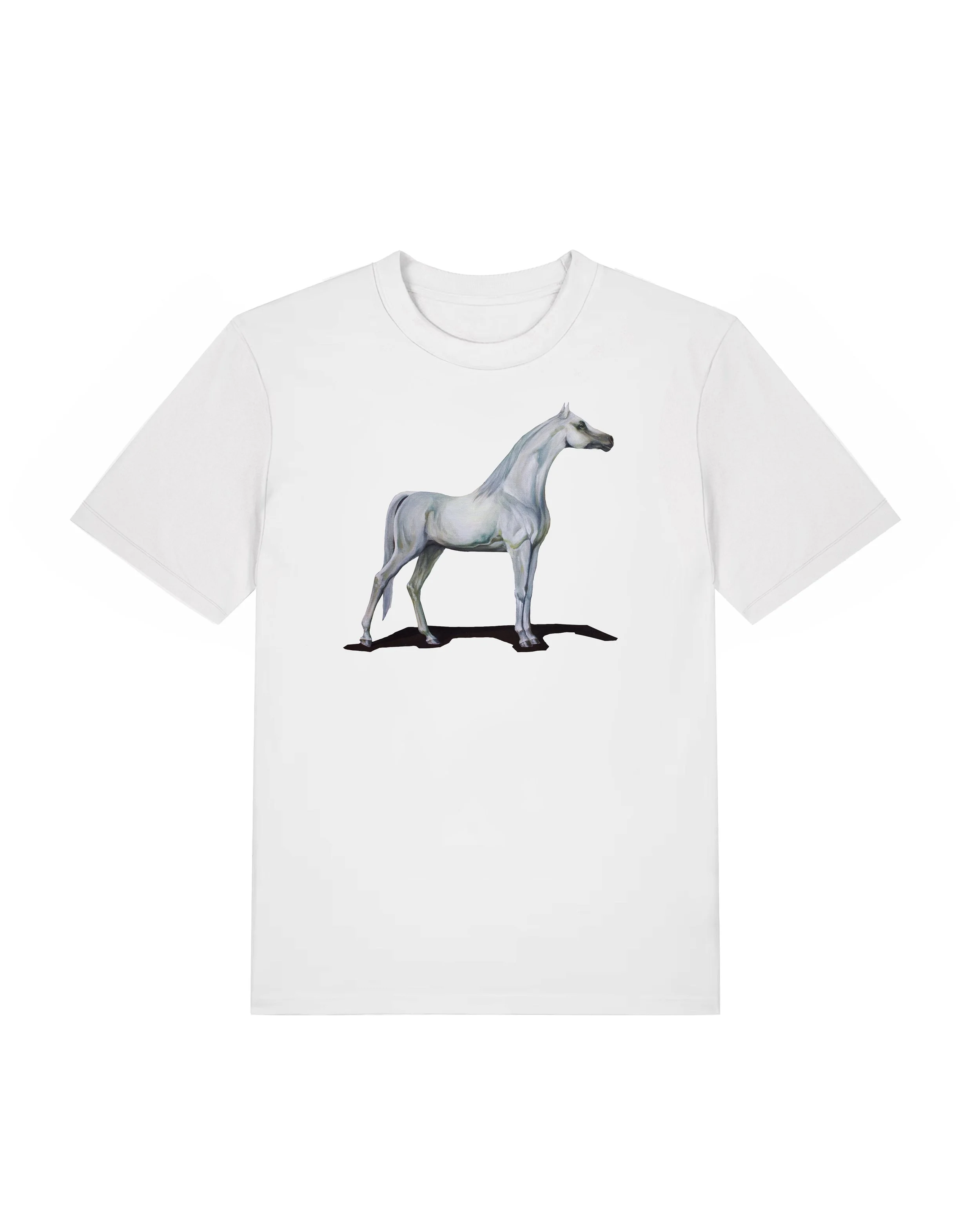 Grey Arabian Horse Painting T-Shirt