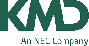 Logo med teksten 'KMD' og 'An NEC Company'