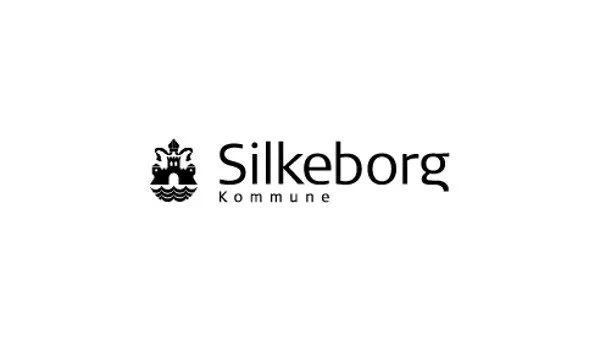 Logo for Silkeborg Kommune med byens emblem og navn.