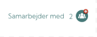 Tekst, der siger 'Samarbejder med 2'.