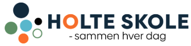 Logo for Holte Skole med teksten 'sammen hver dag'