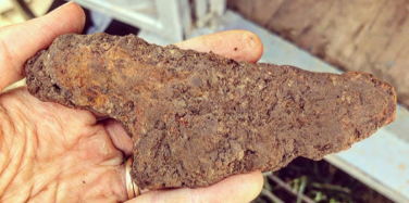 Leather handled knife