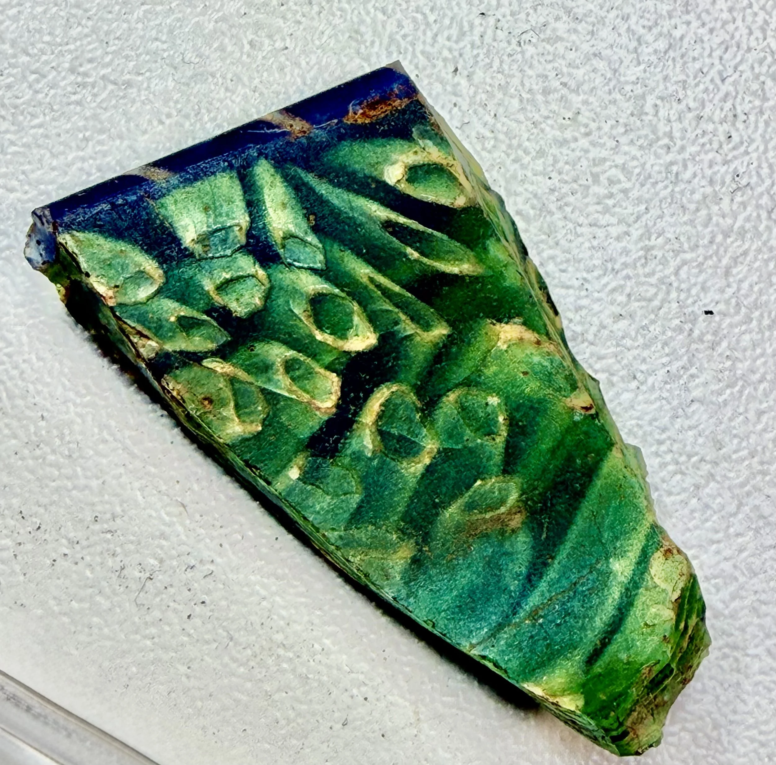 High status millefiori glass sherd