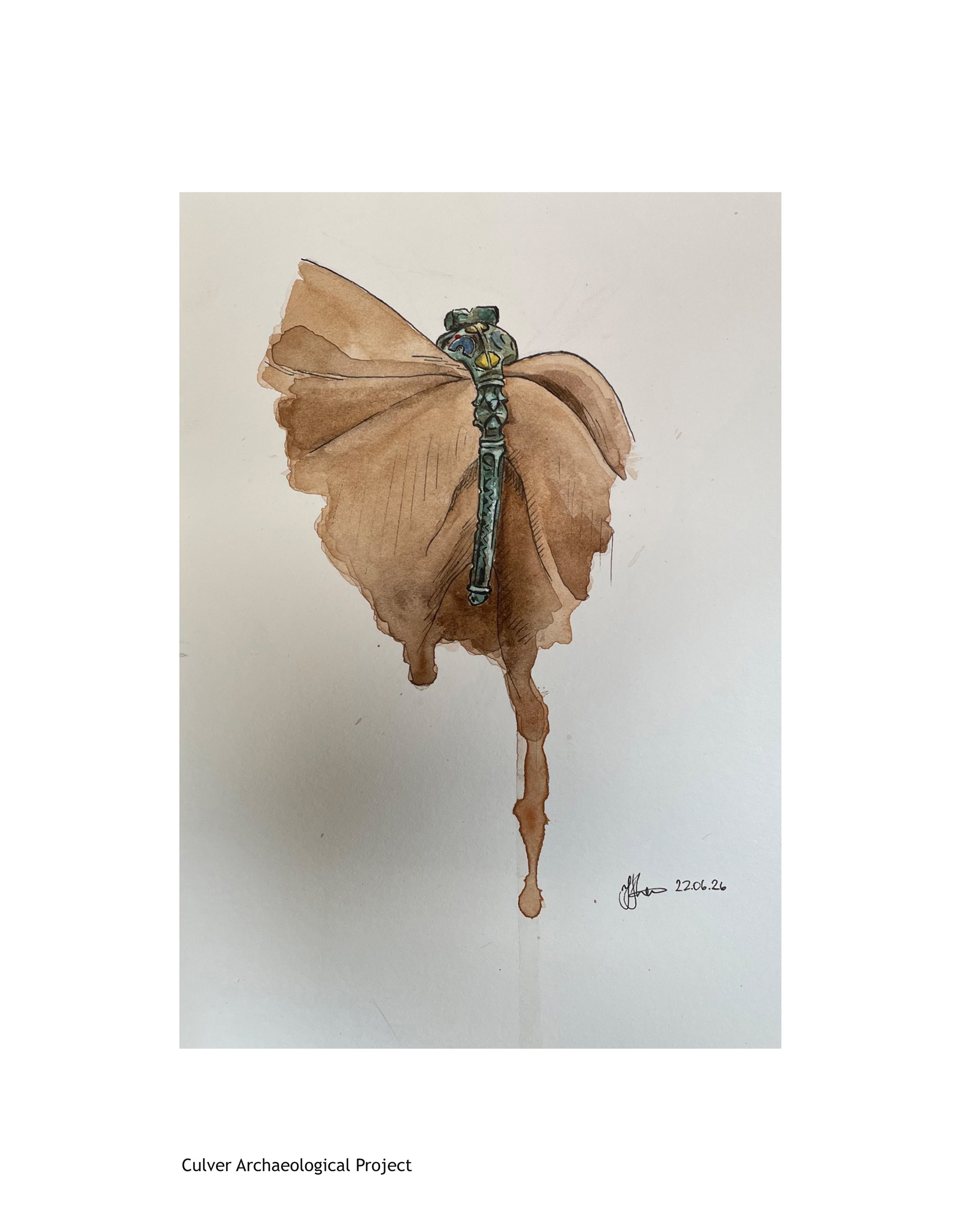 Roman trumpet brooch drawing 