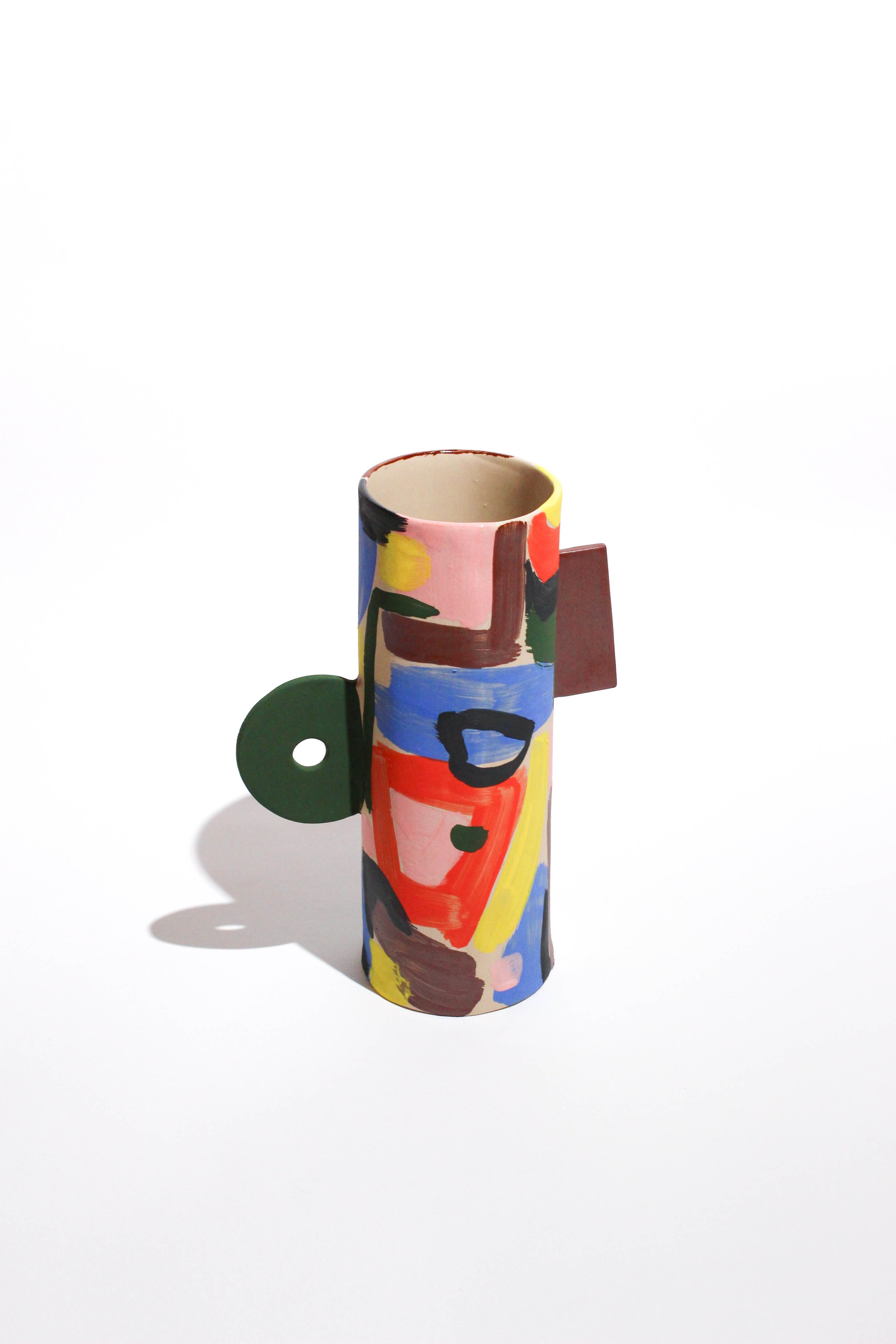 Vaas (Vase) OK-254 door Olé keramiek (Emma Odenkirchen)
Aardewerk - onderglazuur - glazuur